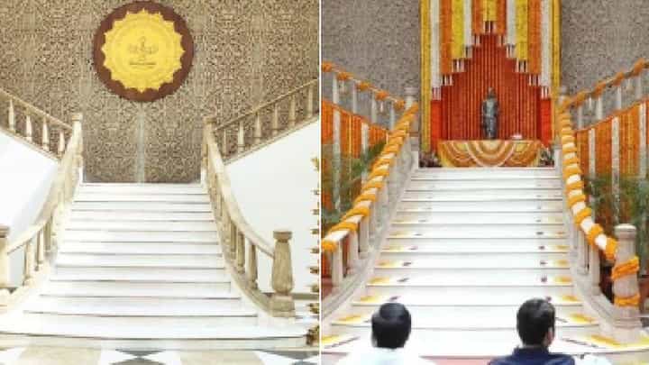मुख्यमंत्री एकनाथ शिंदे यांच्या भाषणासाठी महाराष्ट्र सदनात घडला 'हा' प्रकार, काँग्रेस नेत्याने केला गंभीर आरोप मुख्यमंत्री एकनाथ शिंदे यांच्या भाषणासाठी महाराष्ट्र सदनात घडला 'हा' प्रकार, काँग्रेस नेत्याने केला गंभीर आरोप
