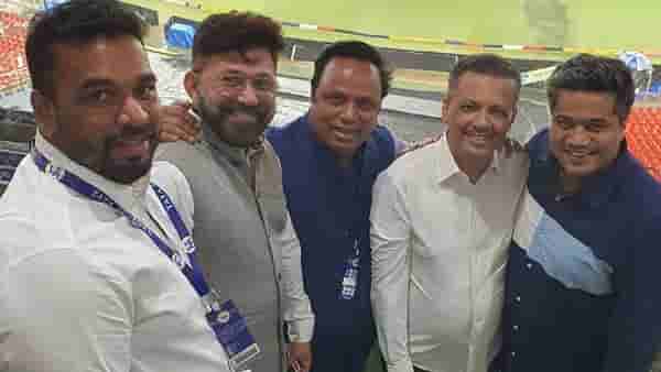 नरेंद्र मोदी स्टेडिअममधील दुर्मिळ योग, शेलार-नार्वेकर-पवार यांचा एकत्र फोटो!