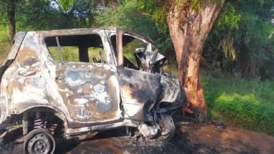 6 महिन्यापूर्वीच लग्न झालं होतं, त्यांना वाटलंही नव्हतं असा अंत होईल; कार झाडाला आदळली, आग लागली अन्...