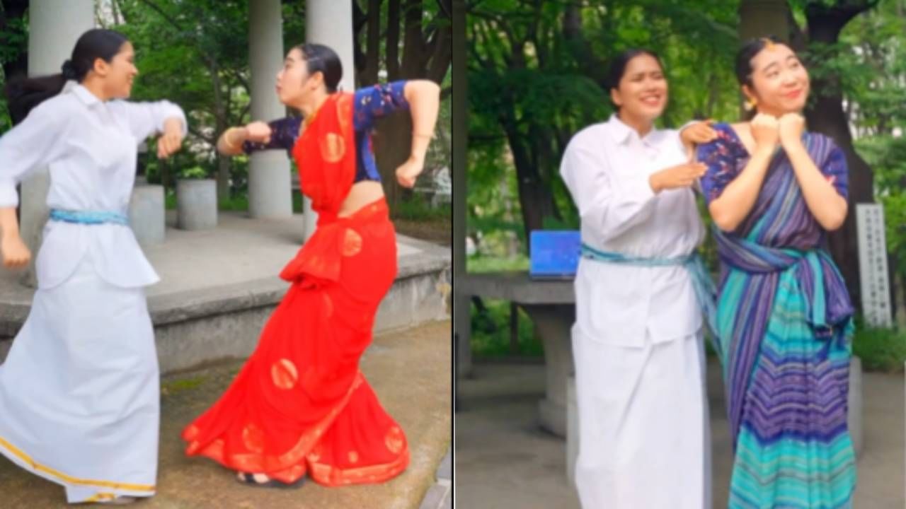 साऊथच्या सुपरहिट गाण्यावर जपानी महिलेचा डान्स! Viral Video