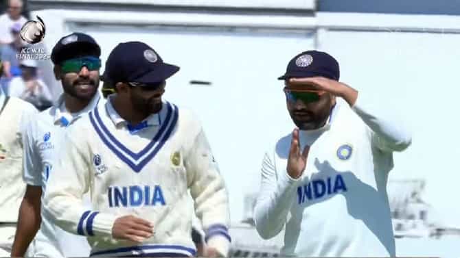 WTC 2023 Final : मोहम्मद शमीच्या गोलंदाजीवर जोरदार अपील, रोहित शर्माने डीआरएसची केली अशी अपील की...