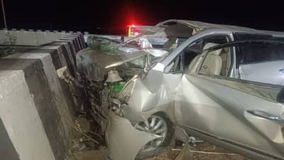 समृद्धी महामार्गावर अपघातांची मालिका कायम, कार चालकाचं नियंत्रण सुटलं अन्...