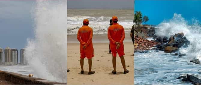 Cyclone Biparjoy : बिपरजॉयचे संकट गंभीर, ऑरेंज अलर्ट रेडमध्ये बदलला, मुसळधार पावसाला सुरुवात