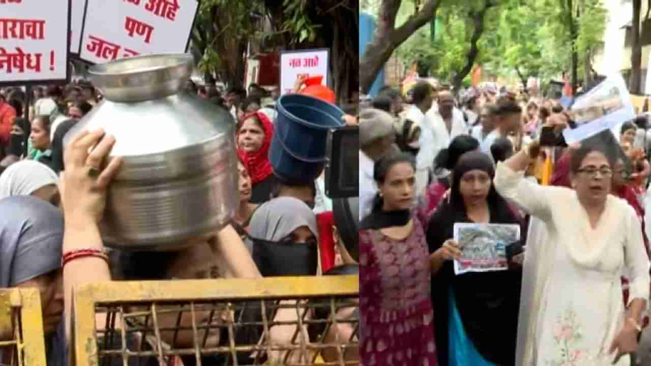 ठाकरे गटाच्या आक्रोशाला शिंदे गटाचे काळे झेंडे, मुंबईत दोन्ही गट आमनेसामने; जोरदार घोषणाबाजी