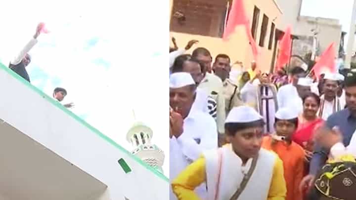 ऐक्याचं दर्शन! मुस्लिम बांधवांकडून विठुरायाच्या पालखी सोहळ्यात फुलांचा वर्षाव ऐक्याचं दर्शन! मुस्लिम बांधवांकडून विठुरायाच्या पालखी सोहळ्यात फुलांचा वर्षाव