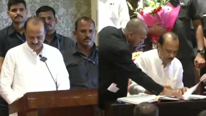 अजित पवार यांचा मास्टर स्ट्रोक तिसऱ्यांदा घेतली उपमुख्यमंत्री म्हणून शपथ अजित पवार यांचा मास्टर स्ट्रोक तिसऱ्यांदा घेतली उपमुख्यमंत्री म्हणून शपथ