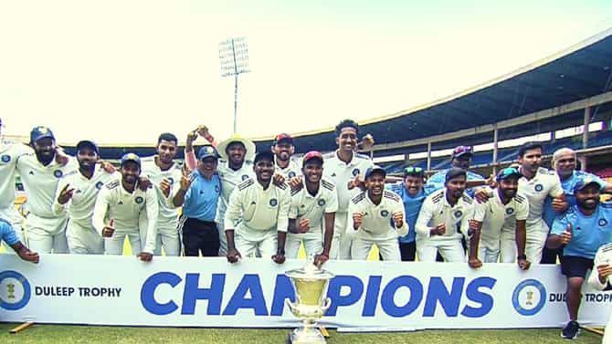 Duleep Trophy Final 2023 | दुलीप ट्रॉफीच्या फायनलमध्ये साऊथ झोन विजयी, सूर्या, पुजारा, शॉ फेल!