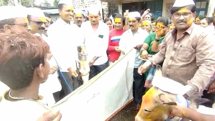 सोलापूर पाठोपाठ आता ‘या’ जिल्ह्यात लावलं गाढवाचं लग्न; श्रद्धेपोटी केला प्रकार, तर लग्नाची होतेय चांगली चर्चा सोलापूर पाठोपाठ आता ‘या’ जिल्ह्यात लावलं गाढवाचं लग्न; श्रद्धेपोटी केला प्रकार, तर लग्नाची होतेय चांगली चर्चा