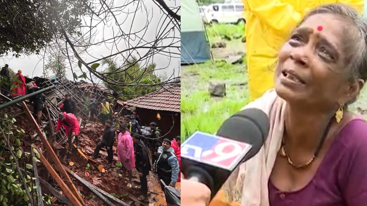 Raigad Irshalwadi Landslide :  माझे सगळेच नातेवाईक गेले, आता मी काय करू...; स्थानिक महिलेच्या अश्रूंचा बांध फुटला