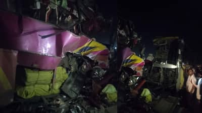 Buldhana Accident : बुलढाण्यात पुन्हा अपघात, दोन ट्रॅव्हल्सची समोरासमोर धडक, सहा ठार
