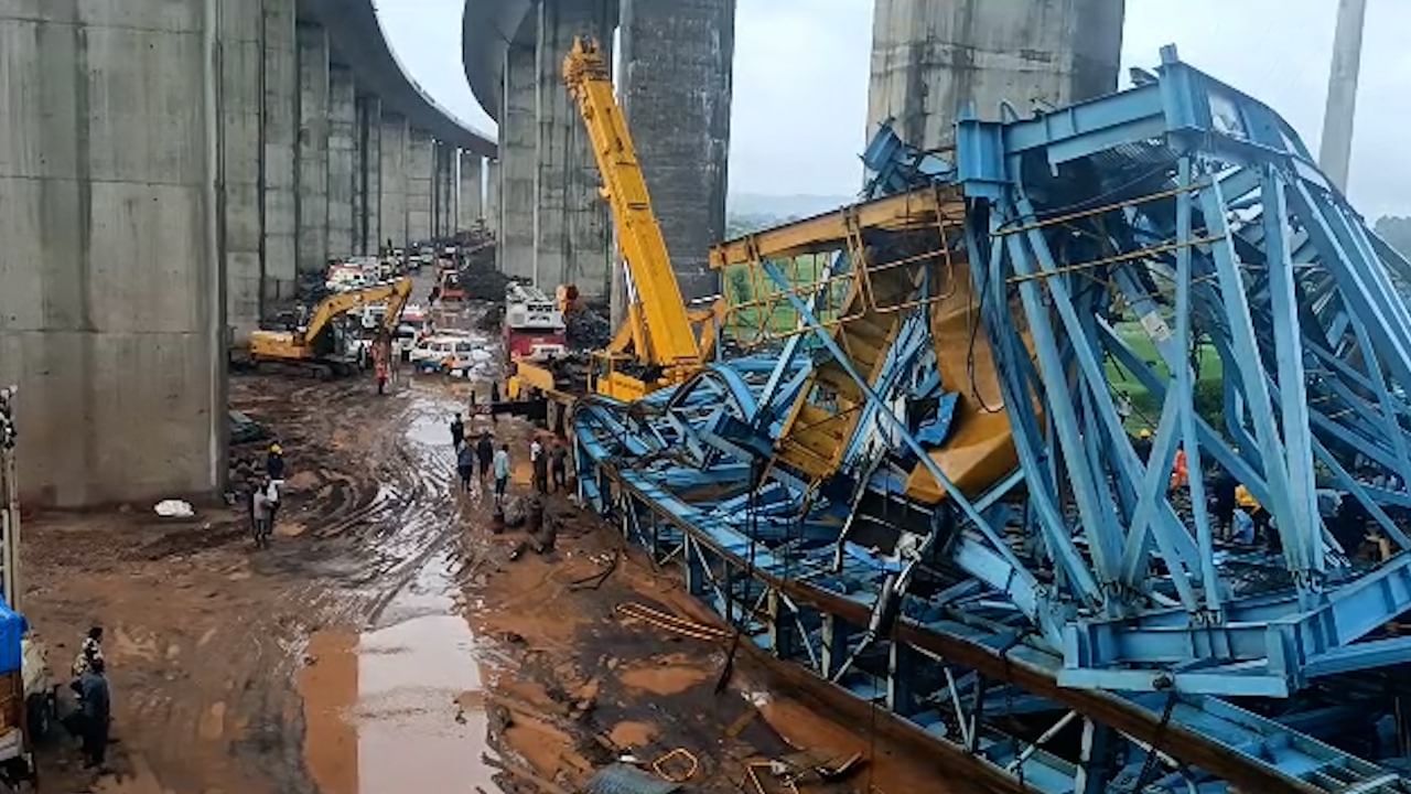 समृद्धी महामार्गावर मोठी दुर्घटना, शहापूरजवळ पूलाचा गर्डर कोसळला, 17 जणांचा मृत्यू, 3 जखमी