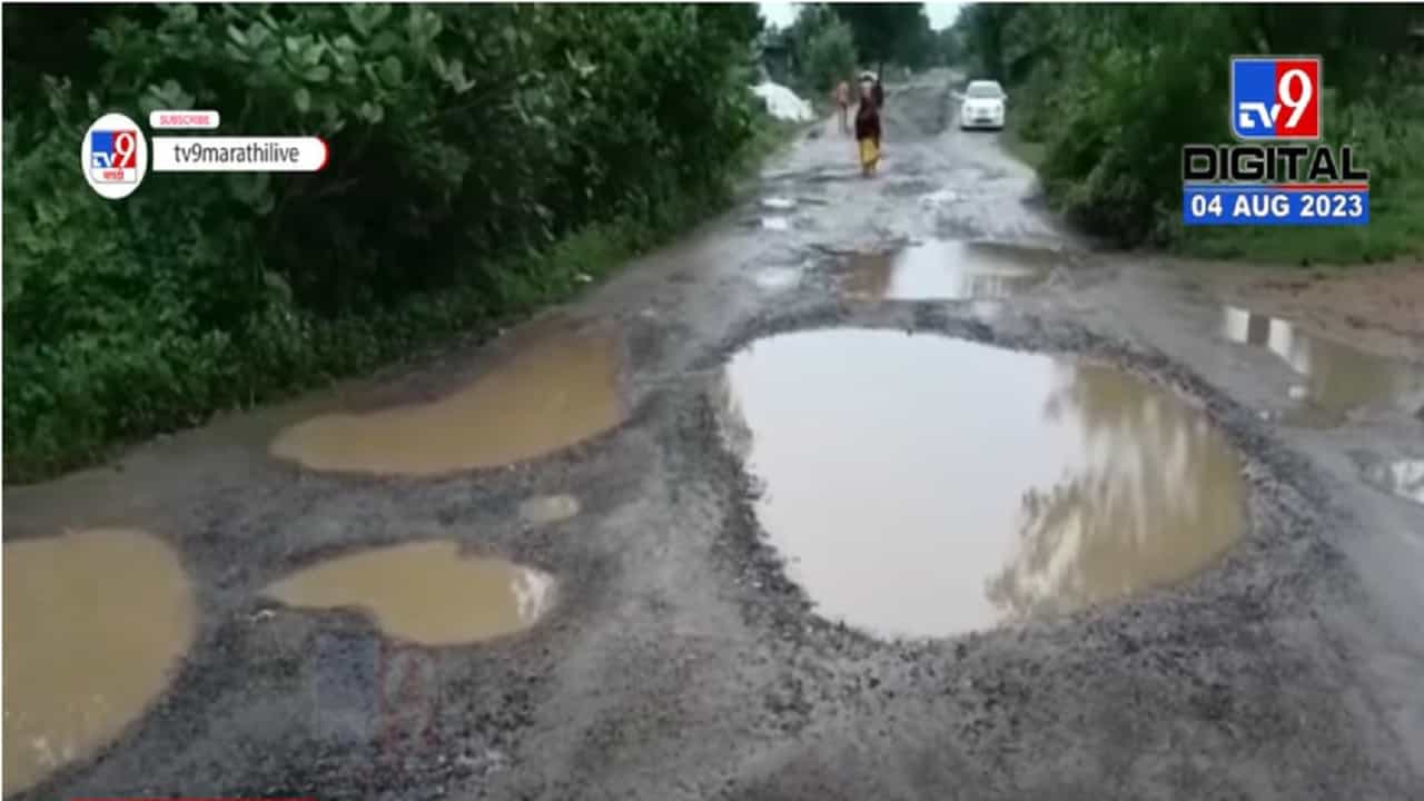 गोंदियातील हरदोली-मांडोदेवी रस्त्याची झाली चाळण, नागरिकांना मनस्ताप; बघा दयनीय अवस्था
