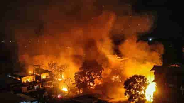 Manipur violence : मणिपूरमध्ये पुन्हा हिंसाचार, १५ घरं जाळली; युवकावर गोळीबार