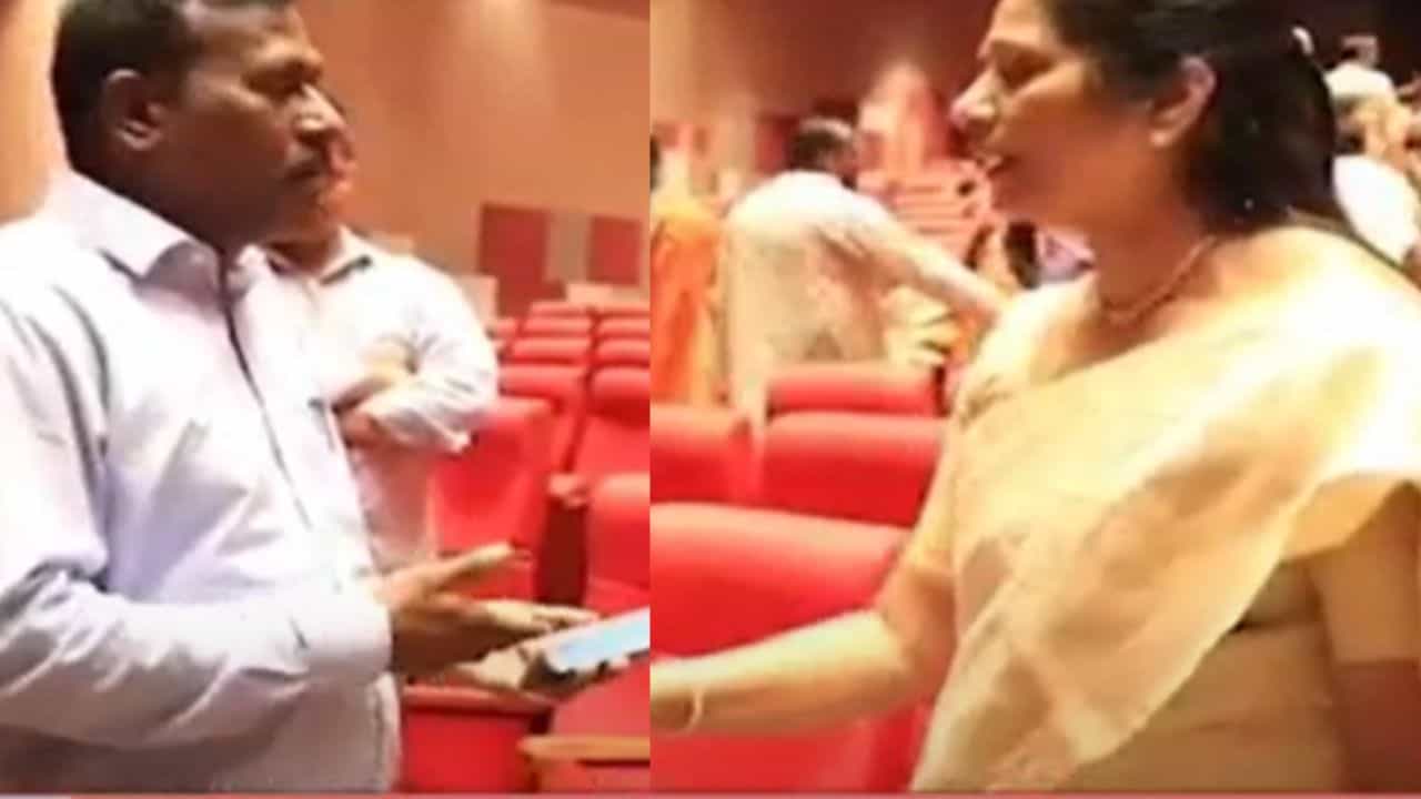 करुन गेला गाव, नाटकाला उशिर झाल्याने आमदार गीता जैन संतापल्या