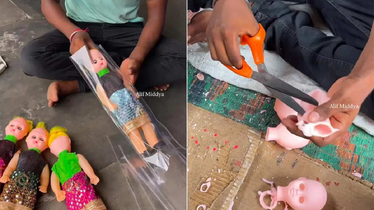 VIDEO | लहानपणी ज्या बाहुलीसोबत तुम्ही खेळायचा, ती फॅक्टरीमध्ये अशी तयार केली जाते, व्हिडिओ व्हायरल