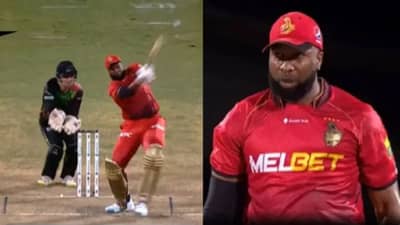 Kieron Pollard याची राक्षसी ताकद, एकाच ओव्हरमध्ये ठोकले 4 सिक्स, 3 वेळा बॉल 100 मीटरपेक्षा जास्त लांब