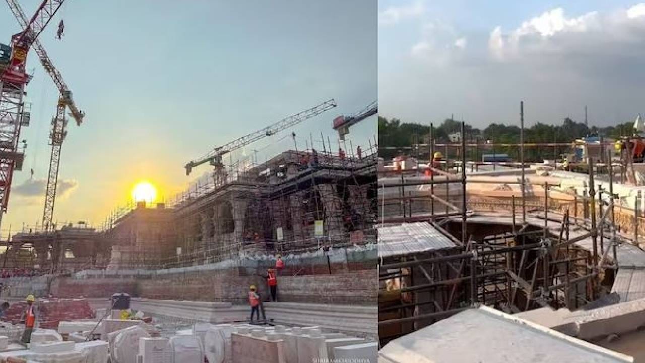 मंदिराच्या या फोटोंमधून भव्यता आणि सुंदरता दिसून येत आहे. मौर्या यांनी ट्विटमध्ये म्हटले आहे की, मंदिराच्या निर्मितीचे काम वेगाने सुरु आहे. जानेवारी 2024 मध्ये भव्य मंदिरात रामलला विराजमान होतील.