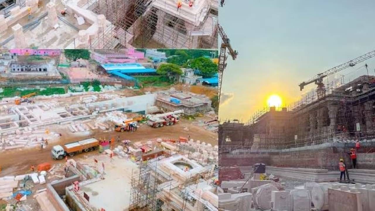 दुसऱ्या फोटोतून श्रीराम जन्मभूमी मंदिराचा कॉरिडोर दाखवला आहे. हे दोन्ही फोटो उत्तर प्रदेशचे उपमुख्यमंत्री केशव प्रसाद मौर्या यांनी सोशल मीडियावर शेअर केले आहे. ते अनेकांनी रिट्विट केले आहेत.