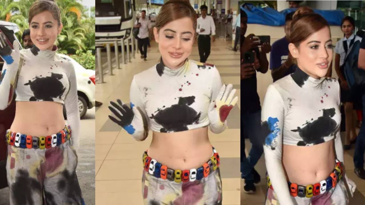 उर्फी जावेद ही कधी काय घालेल हे सांगणे थोडेसे कठीणच आहे. नुकताच आता उर्फी जावेद ही विमानतळावर स्पाॅट झालीये. यावेळी एकदम अतरंगी स्टाईलमध्ये उर्फी जावेद ही दिसली आहे. 