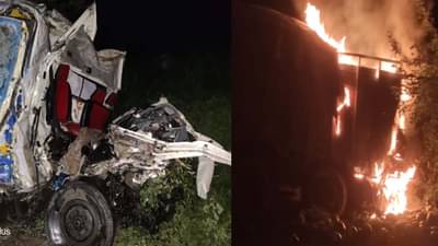 Buldhana Accident : दूधाचा टँकर आणि नारळाच्या ट्रकची समोरासमोर धडक, भीषण अपघातात दोघांचा मृत्यू तर एक जखमी