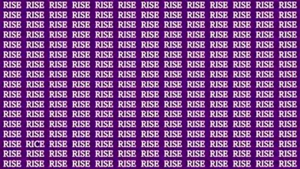 यात RISE मध्ये RICE शोधून दाखवा! ज्याला उत्तर सापडेल तोच हुशार