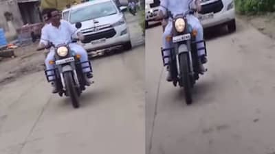 औरंगाबादमध्ये या केंद्रीय मंत्र्याची विना हेल्मेट बुलेट राइड, कार्यकर्ते काय आदर्श घेणार?