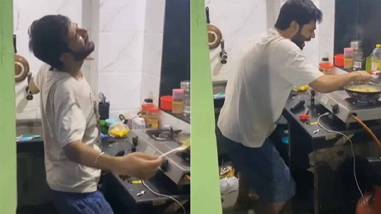 VIDEO | रात्री 12 वाजता मॅगी बनवताना आपल्या धुंदीत नाचत होता, मित्राने बनवला व्हिडीओ, नेटकरी म्हणाले... VIDEO | रात्री 12 वाजता मॅगी बनवताना आपल्या धुंदीत नाचत होता, मित्राने बनवला व्हिडीओ, नेटकरी म्हणाले...