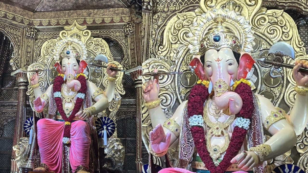 लालबागच्या राजाचं पहिलं दर्शन घेण्यासाठी भाविक आतुर होते. लालबागच्या राजाचं हे रूप पाहून भाविकांमध्ये उत्साह संचारला.