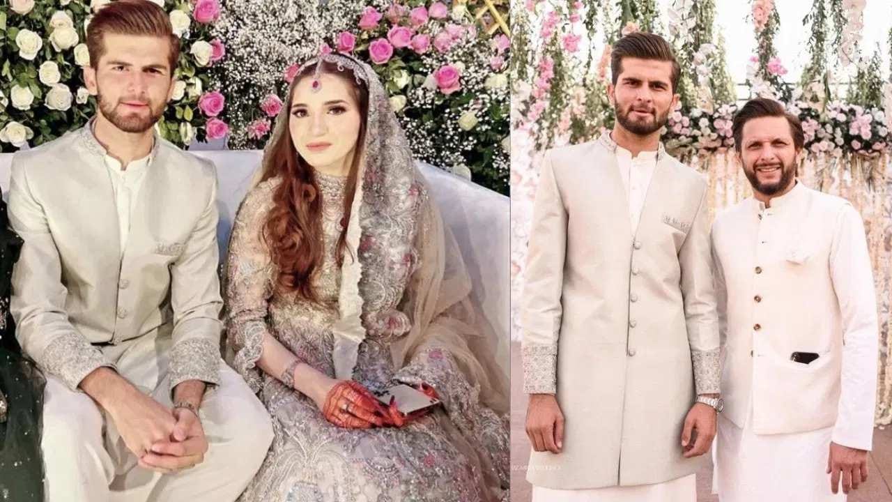 शाहीन आफ्रिदी आणि अंशाने 3 फेब्रुवारी 2023 मध्ये लग्न केलं होतं. मात्र लग्नात जवळचे नातेवाईक उपस्थित होते. आता लग्न सोहळ्यासह ग्रँड रिसेप्शन देण्यात आलं. अंशा ही शाहीद आफ्रिदीची मुलगी आहे.