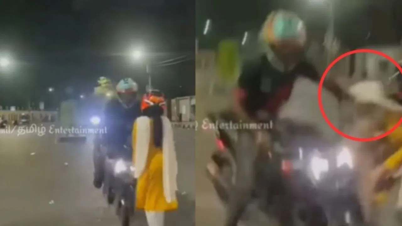 VIDEO | गर्लफ्रेंडला इम्प्रेस करायचे होते, पण शेवटी तरुणाचा तोल गेला आणि नको ते घडलं