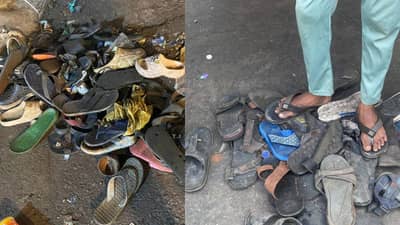 मुंबईच्या चिंचपोकळीत चप्पल आणि बुटांचा खच, कुठून आल्या इतक्या चपला?; काल काय घडलं?