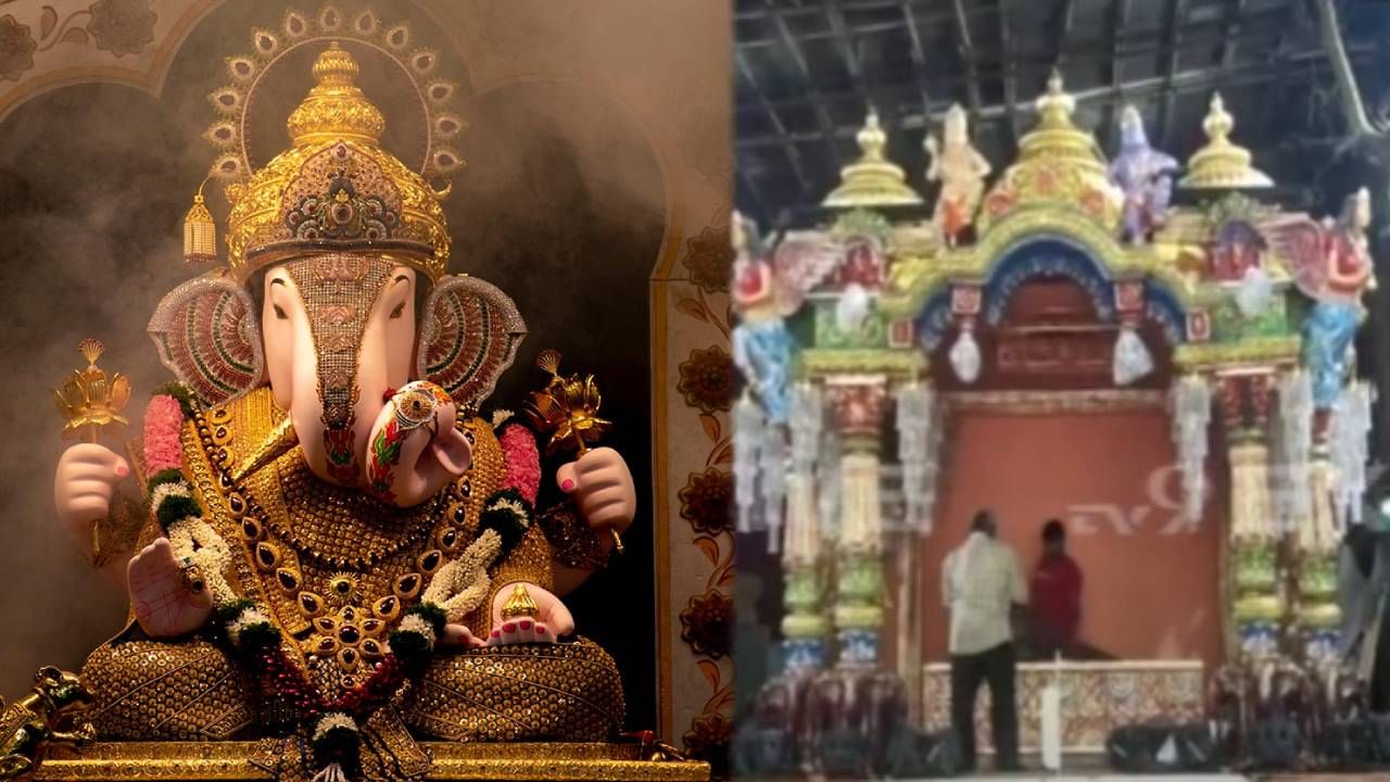 Ganesh Chaturthi 2023 : श्रीमंत दगडूशेठ गणपतीच्या विसर्जनासाठी २१ फुटी रथ, बघा रथाची पहिली झलक