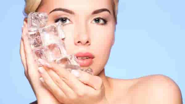 Health : चेहऱ्यावर बर्फ लावण्याचे जाणून घ्या जबरदस्त फायदे