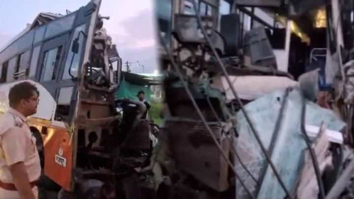 Raigad ST Bus Accident | मुंबई-गोवा महामार्गावर एसटीची ट्रकला मागून धडक, कुठं अन् कसा झाला अपघात? Raigad ST Bus Accident | मुंबई-गोवा महामार्गावर एसटीची ट्रकला मागून धडक, कुठं अन् कसा झाला अपघात?