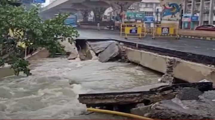 Nagpur flood | नागपुरात मुसळधार पावसाचं थैमान, नाग नदीवरील पूल कोसळला अन्... Nagpur flood | नागपुरात मुसळधार पावसाचं थैमान, नाग नदीवरील पूल कोसळला अन्...