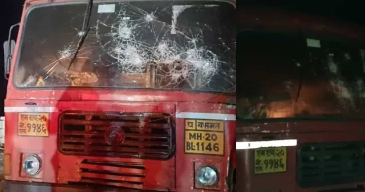 असं काय घडलं की, नांदेडमध्ये अज्ञात तरूणांनी पेटवली बस अन्... असं काय घडलं की, नांदेडमध्ये अज्ञात तरूणांनी पेटवली बस अन्...