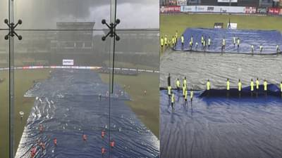 PAK vs IND Rain | टीम इंडिया-पाकिस्तान सामन्यात पावसाने खेळ मांडला, गेम थांबला