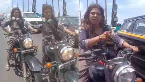 VIDEO : मोदी यांनी सांगितले तरच बुलेटवरून उतरणार, महिला सी लिंकवरच भांडली; वांद्रे-वरळी सी लिंकवर काय घडलं?