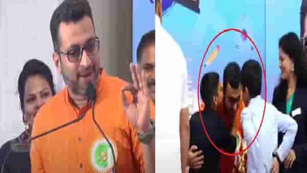 अन् खासदार अमोल कोल्हे थक्क, चिमुकल्यानं कानात सांगितले, ‘पवार साहेबांची…’