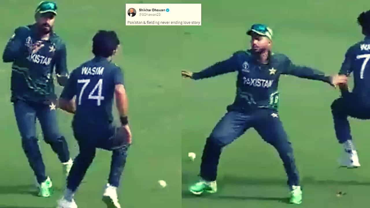 AUS vs PAK | गल्लीतली पोरं बरी, वर्ल्ड कप आधी पाकिस्तानच्या खेळाडूंचा फिल्डिंगवेळी भर मैदानात गरबा