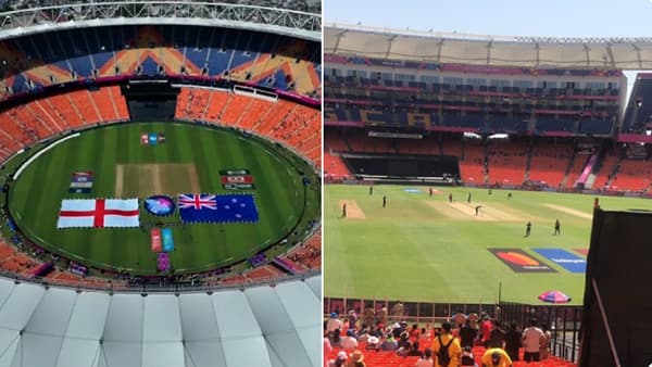 CWC 23 ENG vs NZ | पहिल्या सामन्याकडे क्रिकेट चाहत्यांची पाठ, जगातील सर्वात मोठं स्टेडियम रिकामी