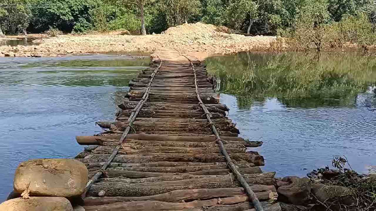 या नाल्यावर पूल मंजूर असून याचे कार्य अजून पर्यंत पूर्ण न झाल्यामुळे गावकऱ्यांनी पर्यायी व्यवस्था म्हणून हा पूल बांधला आहे. या नाल्यामुळे पावसाळ्यात सात ते आठ गावांचा संपर्क तुटतो. काही काळाकरिता का होईना परंतु पायवाट व दुचाकीस्वारांसाठी गावकऱ्यांनी श्रमदानातून हा पूल बांधून पर्यायी व्यवस्था केली आहे.