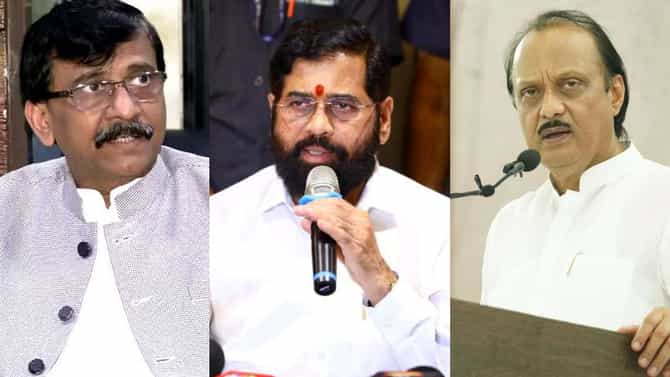 Ajit Pawar : मिंधे-अजित पवार गटाने देणाऱ्याचे हातच घेतले अन्...; सामनातून युतीवर निशाणा