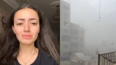 बाहेर बॉम्बवर्षाव होतोय, घरात अडकलेल्या गाझाच्या मुलीने शेअर केला खतरनाक Video