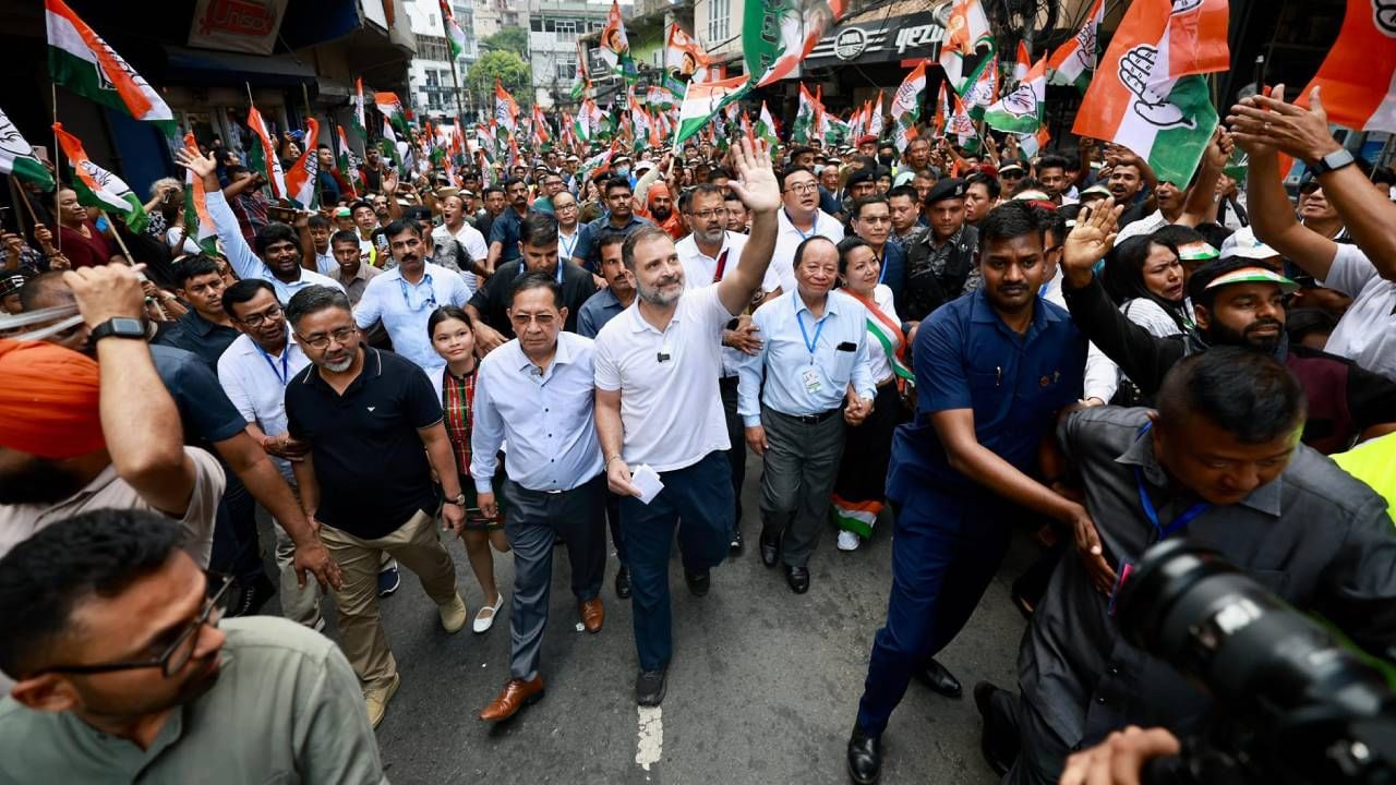 काँग्रेस नेते राहुल गांधी हे सध्या ईशान्य भारतात आहेत. तिथं ते स्थानिकांच्या भेटीगाठी घेत आहेत. काँग्रेसच्या भारत जोडो यात्रेचा हा दुसरा टप्पा आहे. 