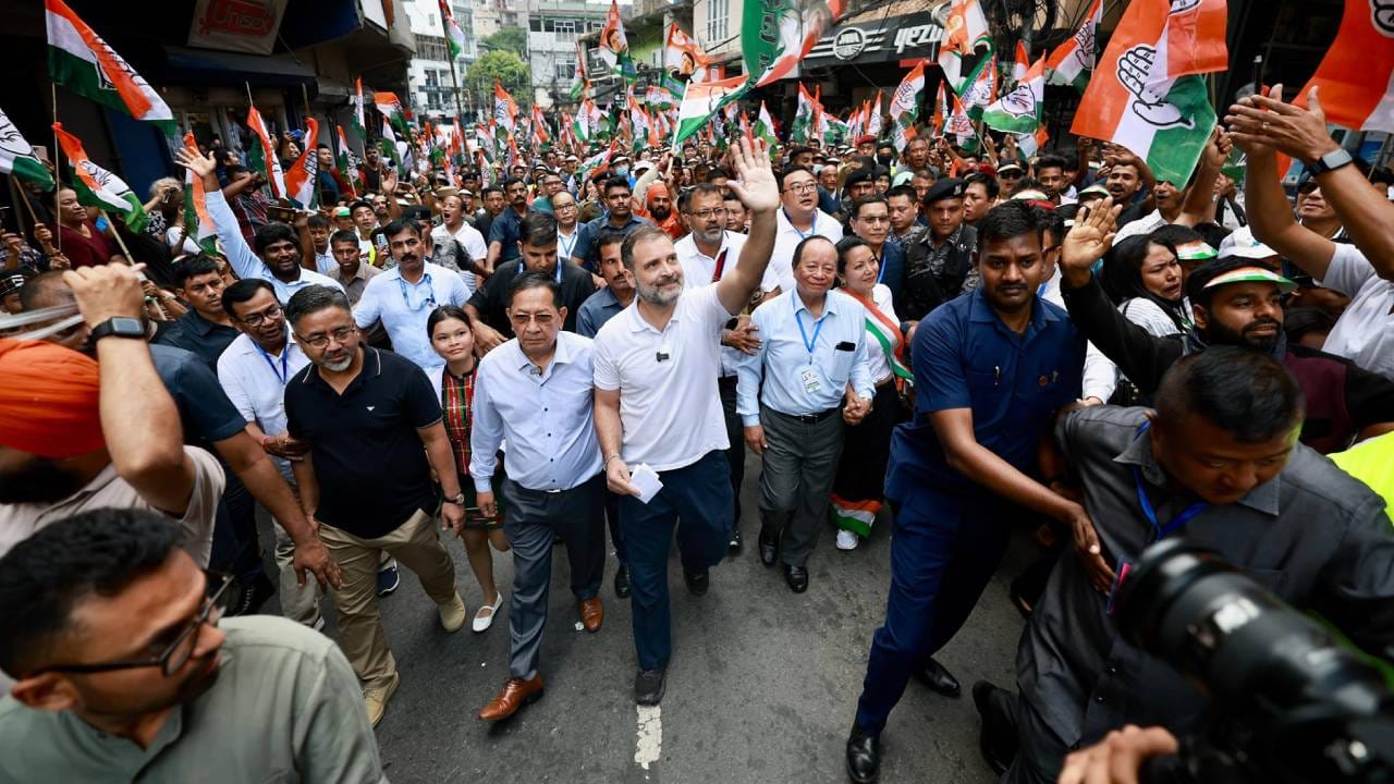 काँग्रेस नेते राहुल गांधी हे सध्या ईशान्य भारतात आहेत. तिथं ते स्थानिकांच्या भेटीगाठी घेत आहेत. काँग्रेसच्या भारत जोडो यात्रेचा हा दुसरा टप्पा आहे. 