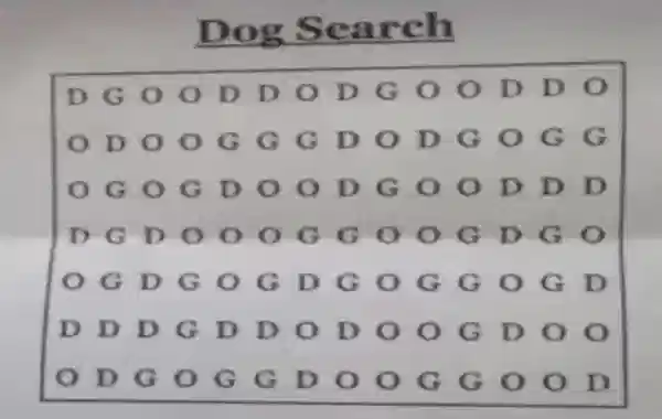 Optical Illusion | या चित्रात DOG हा शब्द शोधा!
