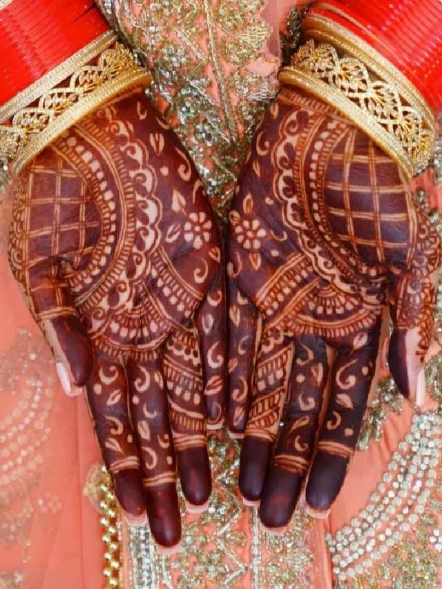 Latest Bharwa Mehndi Design For Karwachauth / Beautiful Heavy Palm Henna  Design For Karwacha… | Rose mehndi designs, Back hand mehndi designs,  Dulhan mehndi designs