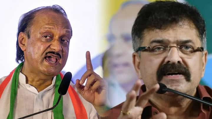 Jitendra Awhad यांच्यावर विचारलेल्या प्रश्नावर अजित पवार म्हणाले, '... न बोललेलं बरं' Jitendra Awhad यांच्यावर विचारलेल्या प्रश्नावर अजित पवार म्हणाले, '... न बोललेलं बरं'