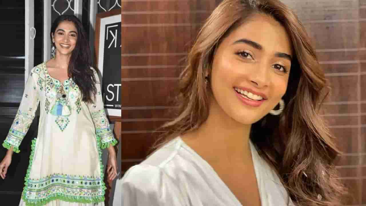 Pooja Hegde | Pooja Hegde Glamorous Look in Short Kurta Sharara Dress Special Dress for Mehndi Ceremony